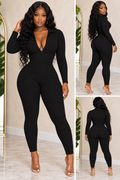 Bombshell Ribbed Jumpsuit