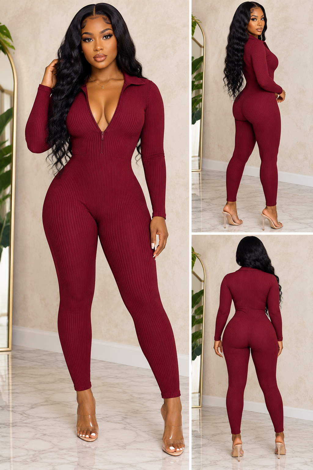 Bombshell Ribbed Jumpsuit
